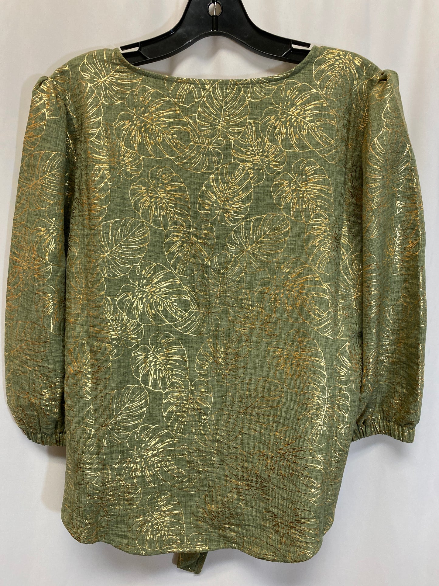 Top 3/4 Sleeve By Clothes Mentor In Green, Size: M