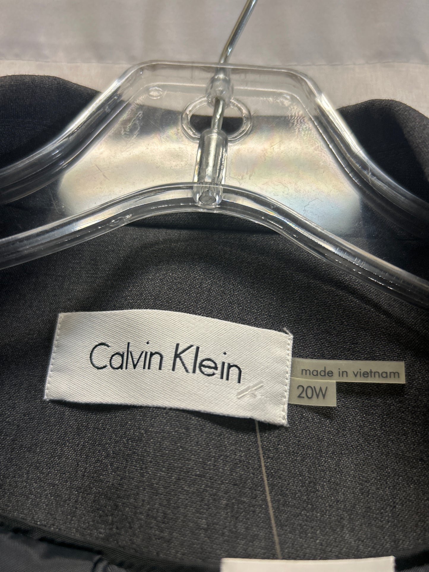 Pants Suit 2pc By Calvin Klein In Grey, Size: 20