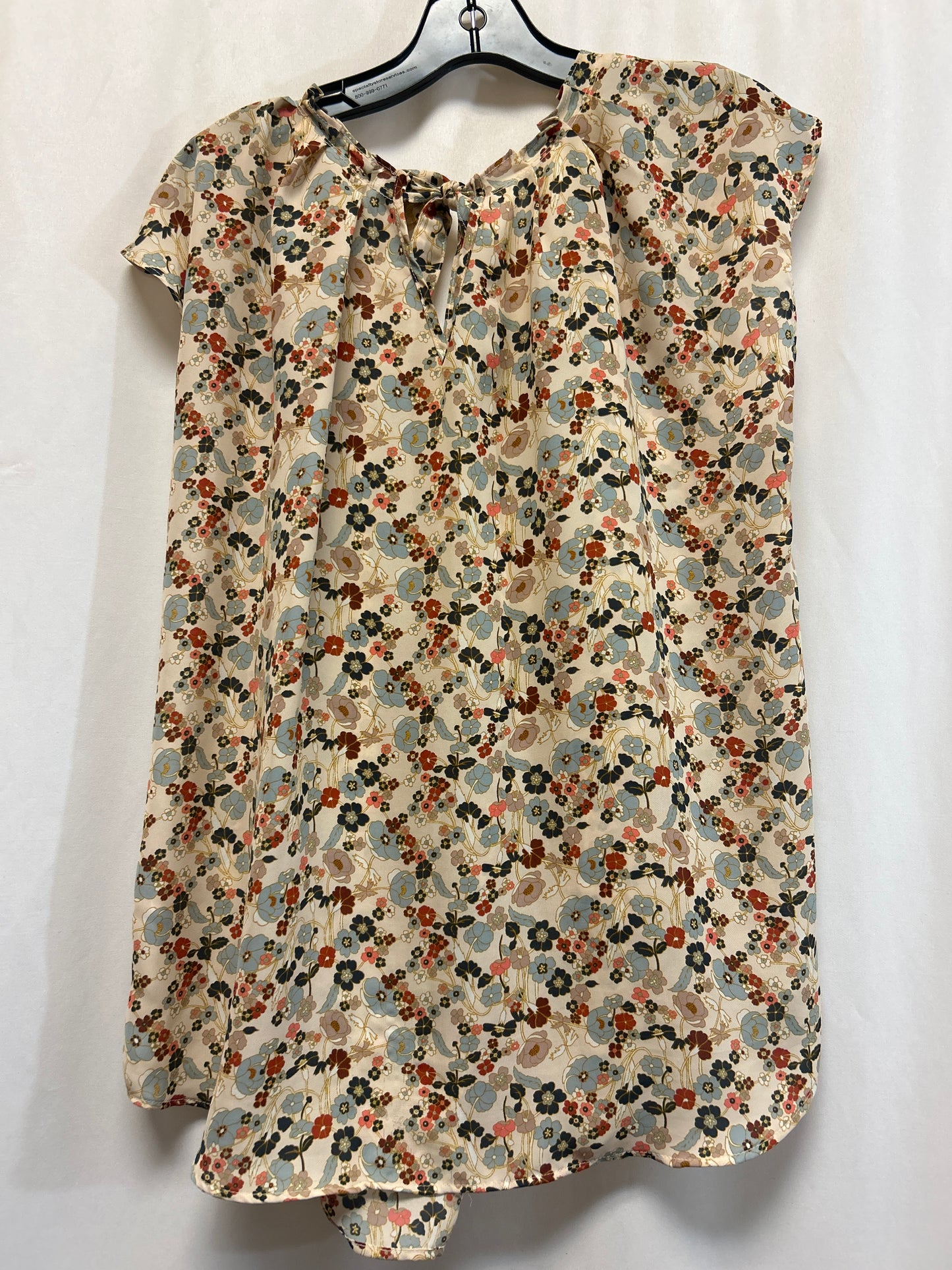 Top Short Sleeve By Lc Lauren Conrad In Beige, Size: Xl