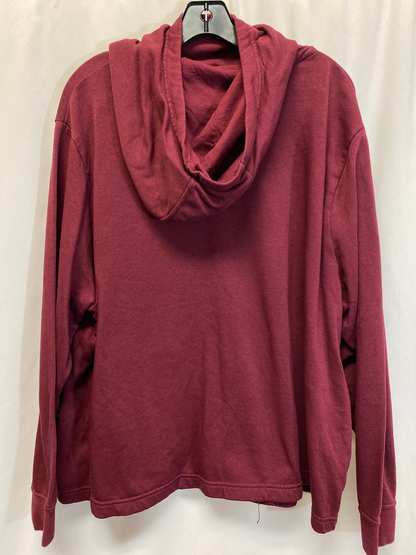 Athletic Sweatshirt Hoodie By Nike In Maroon, Size: 2x