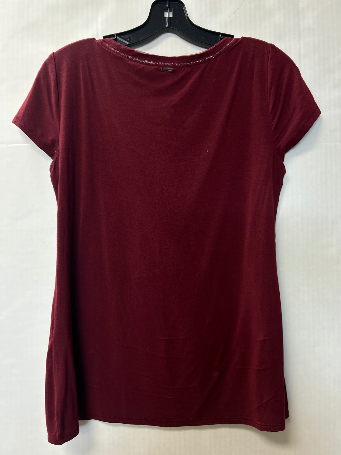 Top Short Sleeve By White House Black Market In Maroon, Size: S