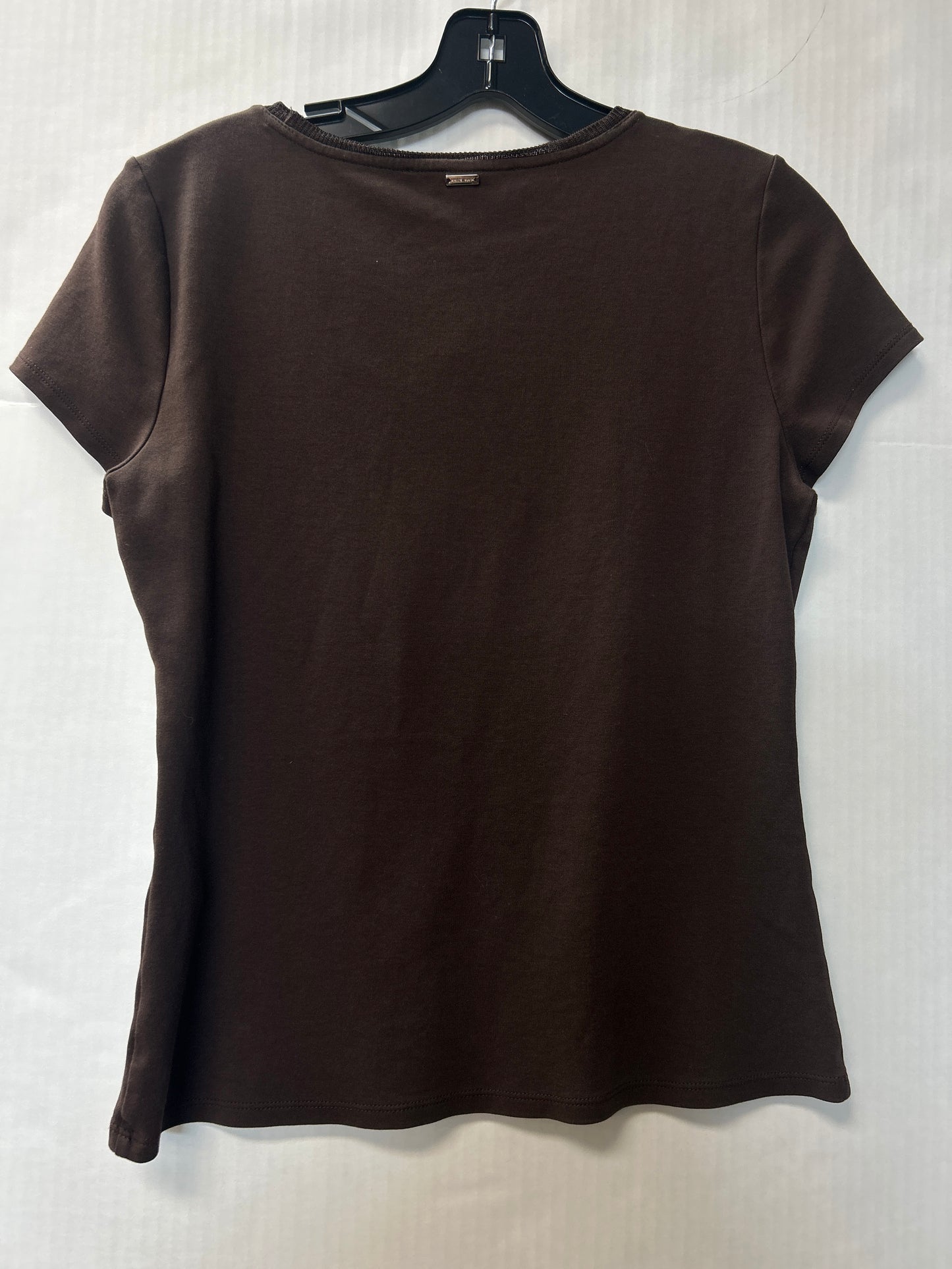 Top Short Sleeve By White House Black Market In Brown, Size: M