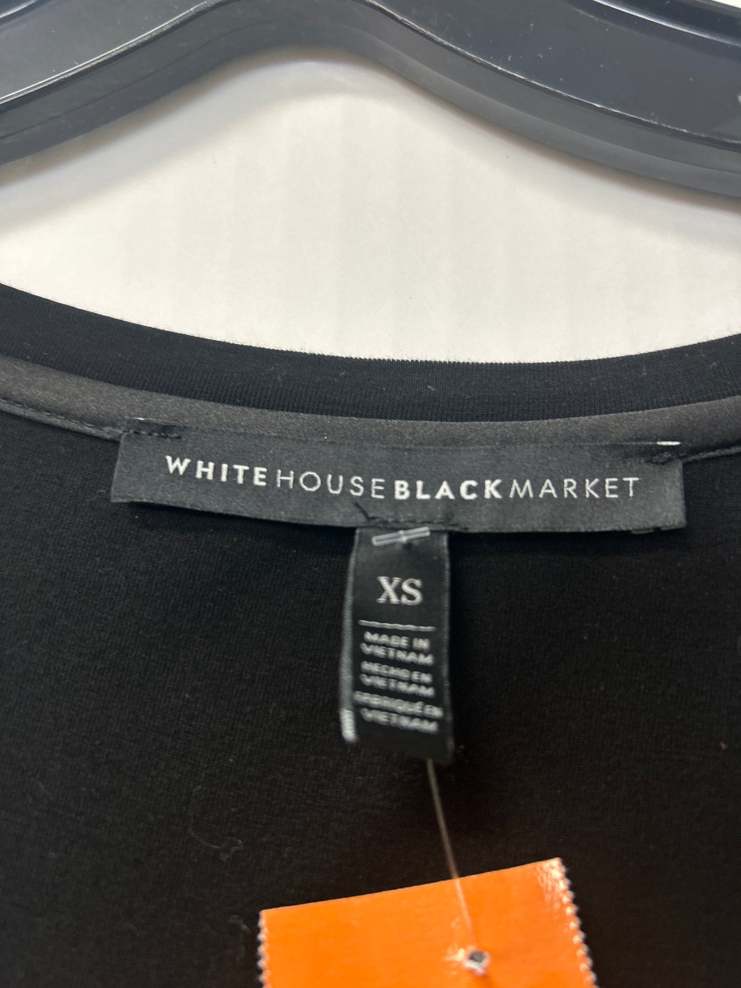 Top Short Sleeve By White House Black Market In Black, Size: Xs