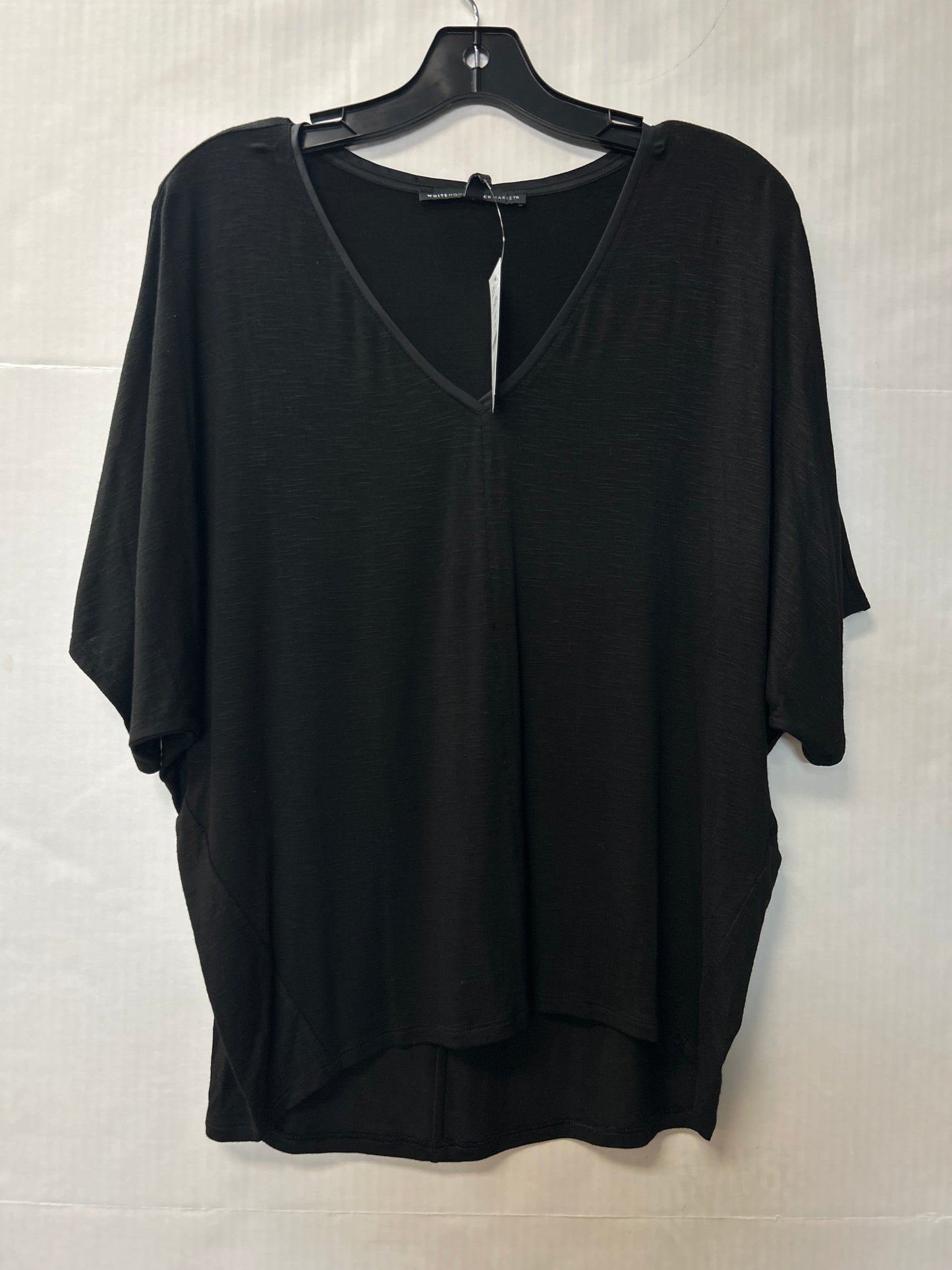 Top Short Sleeve By White House Black Market In Black, Size: S