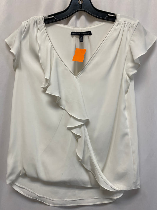 Top Short Sleeve By White House Black Market In White, Size: S