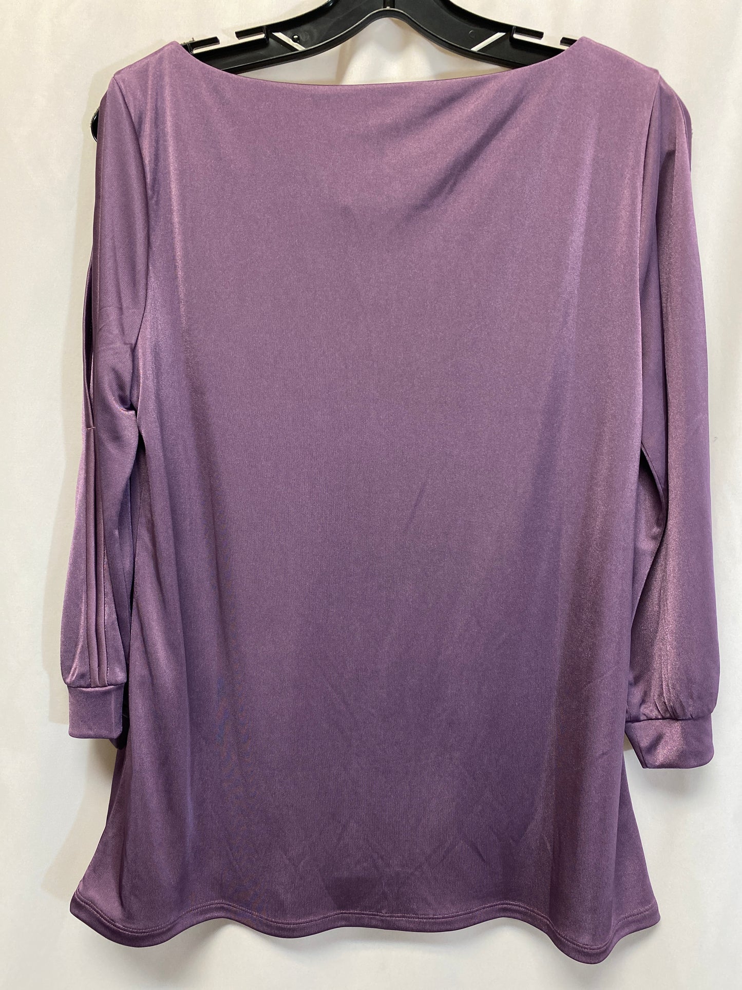 Top Long Sleeve By White House Black Market In Purple, Size: M