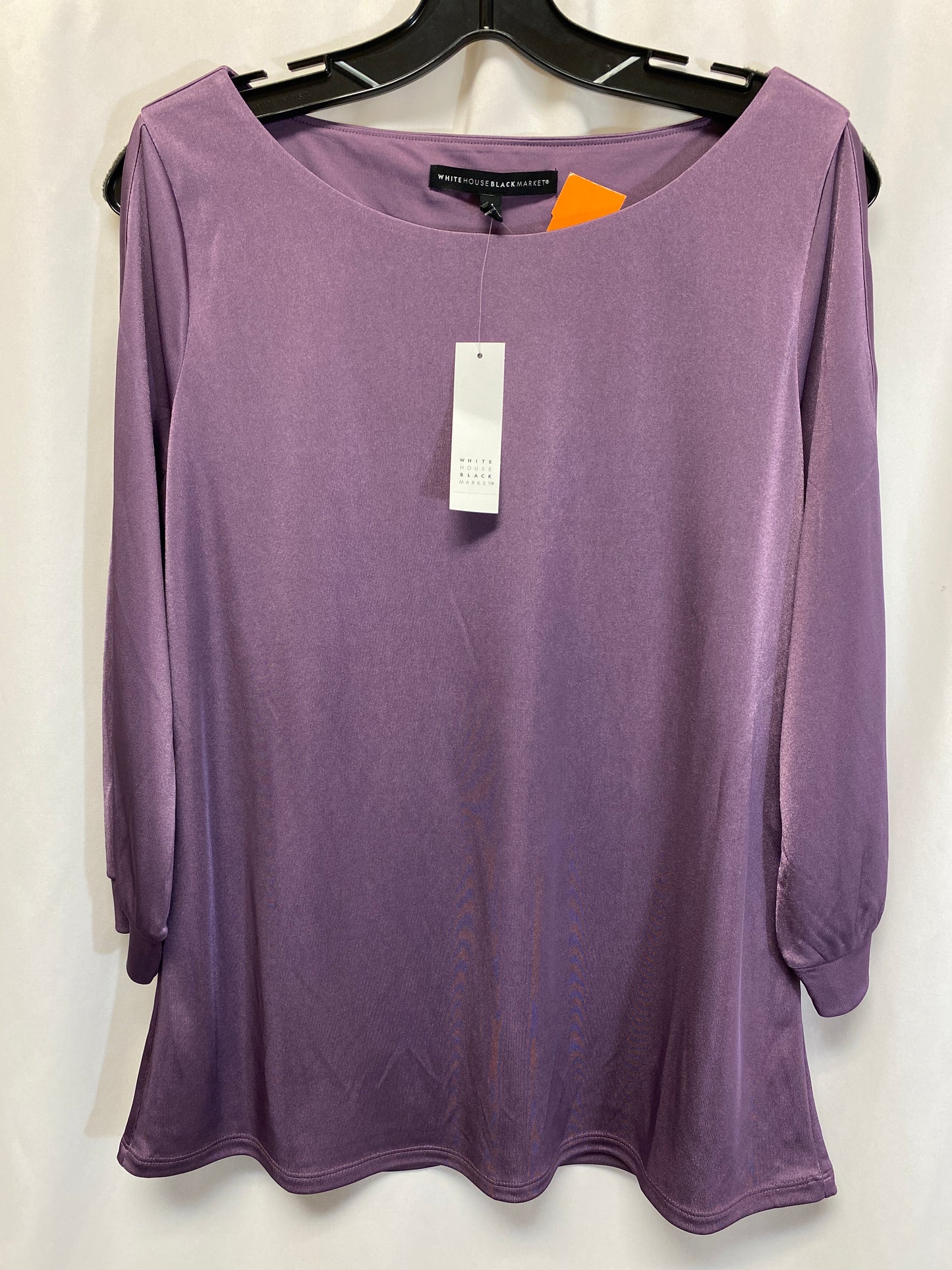 Top Long Sleeve By White House Black Market In Purple, Size: M