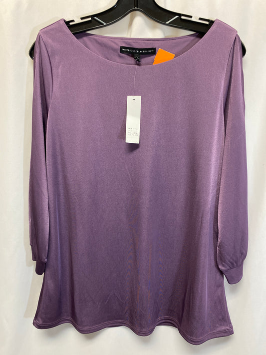 Top Long Sleeve By White House Black Market In Purple, Size: M