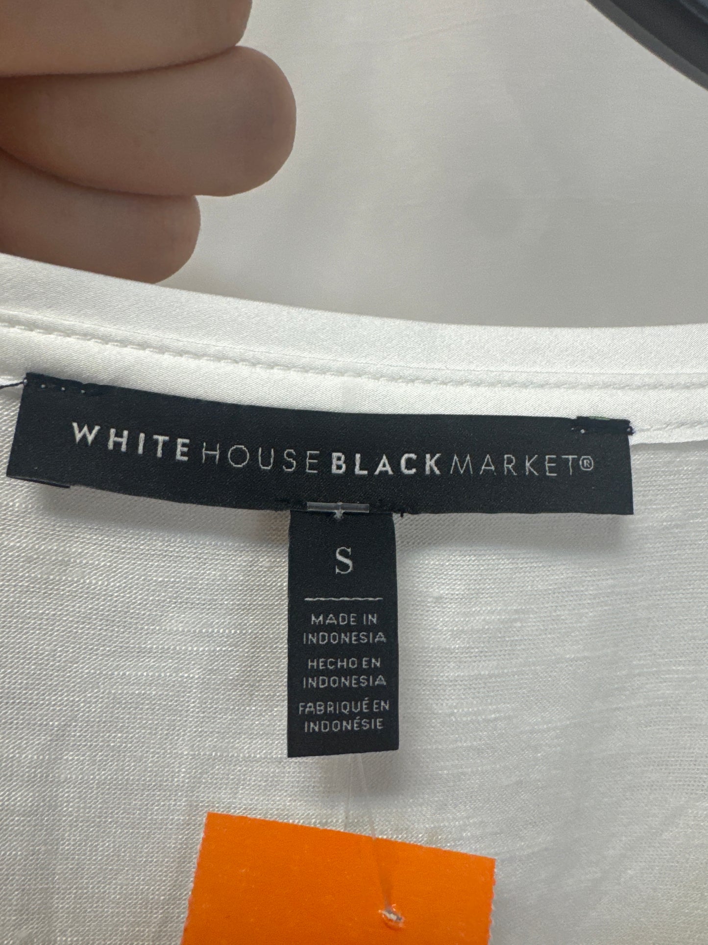 Top Short Sleeve By White House Black Market In White, Size: S