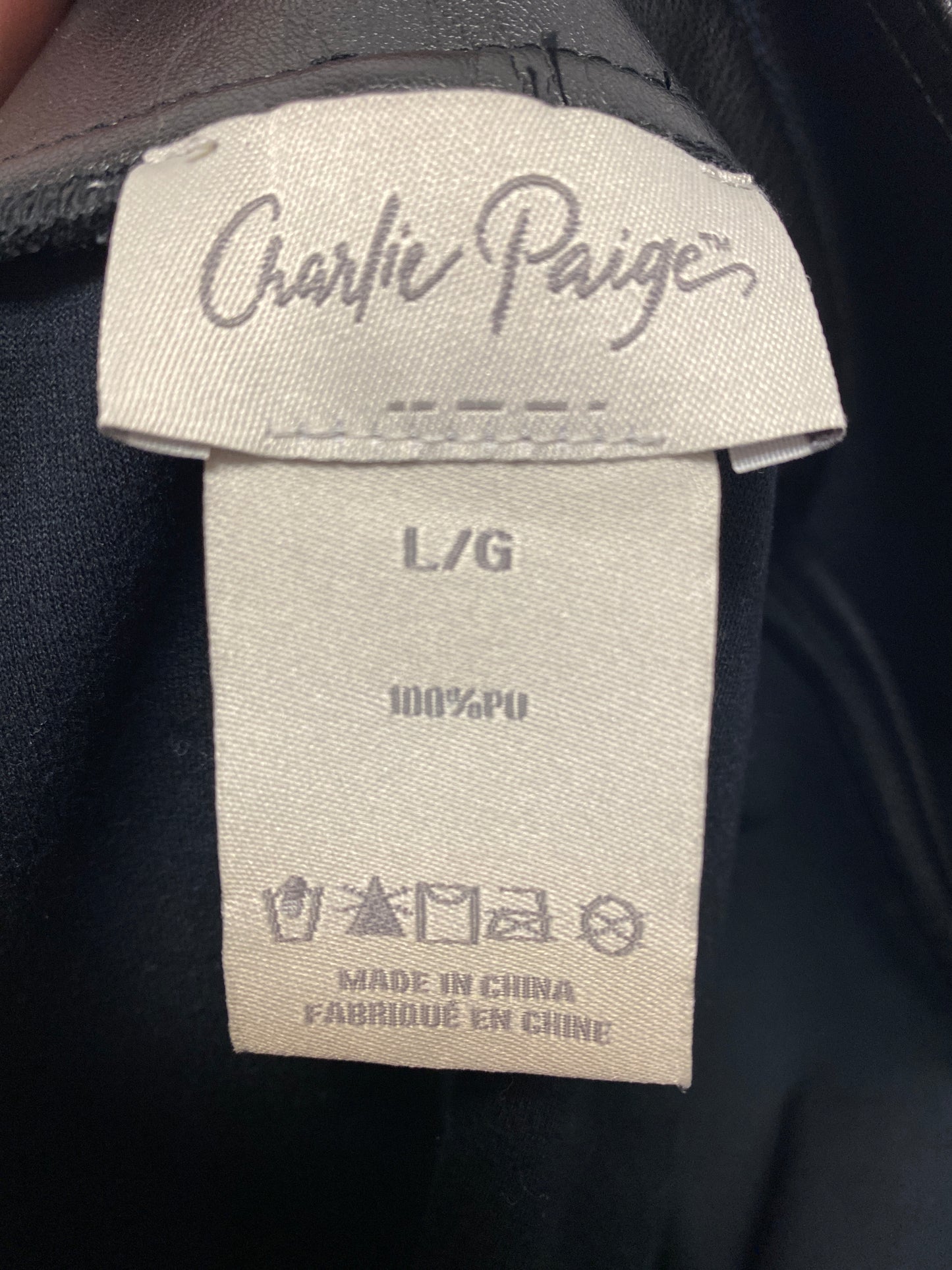 Pants Leggings By Charlie Paige In Black, Size: L
