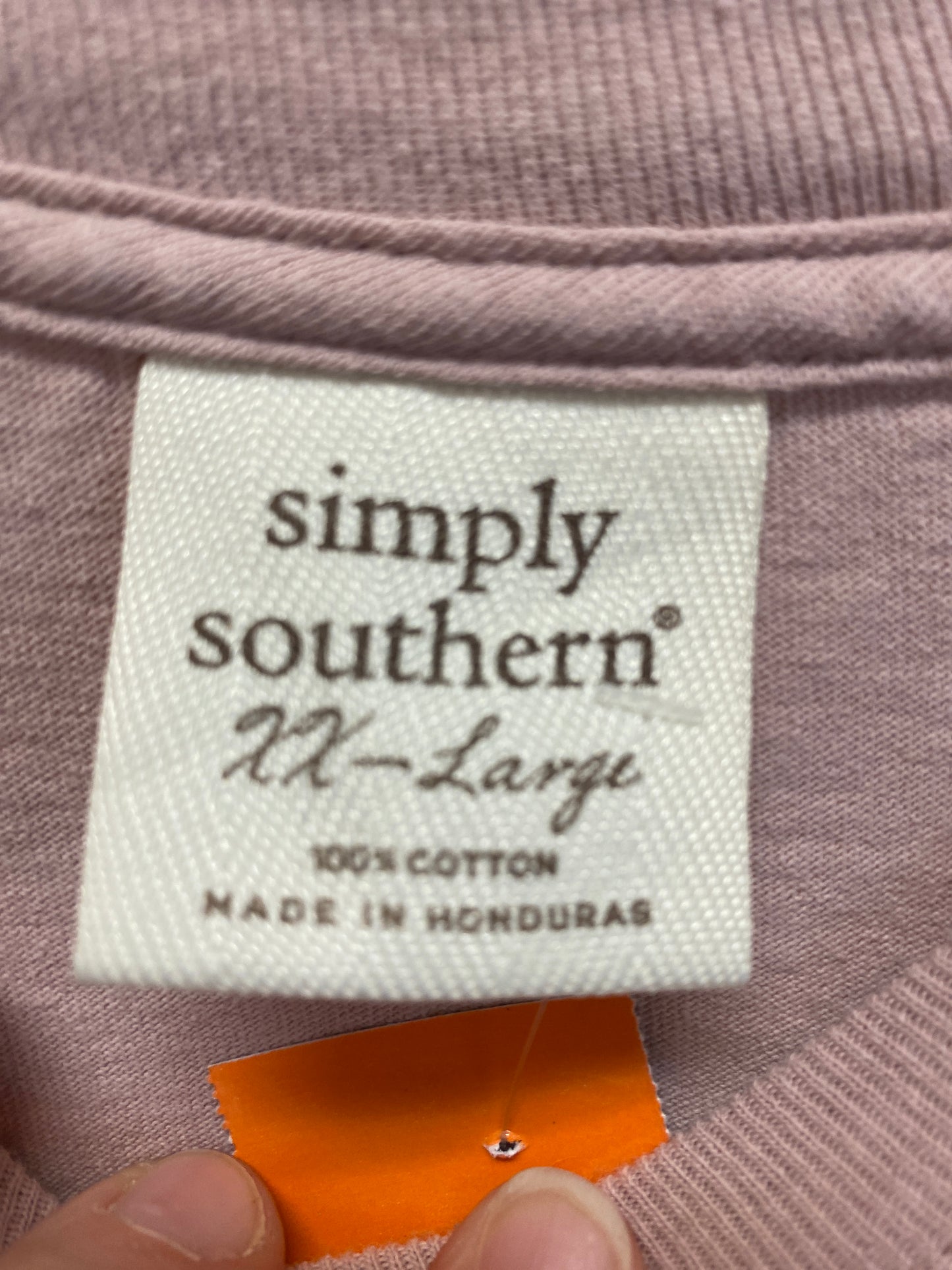 Top Long Sleeve By Simply Southern In Mauve, Size: Xxl