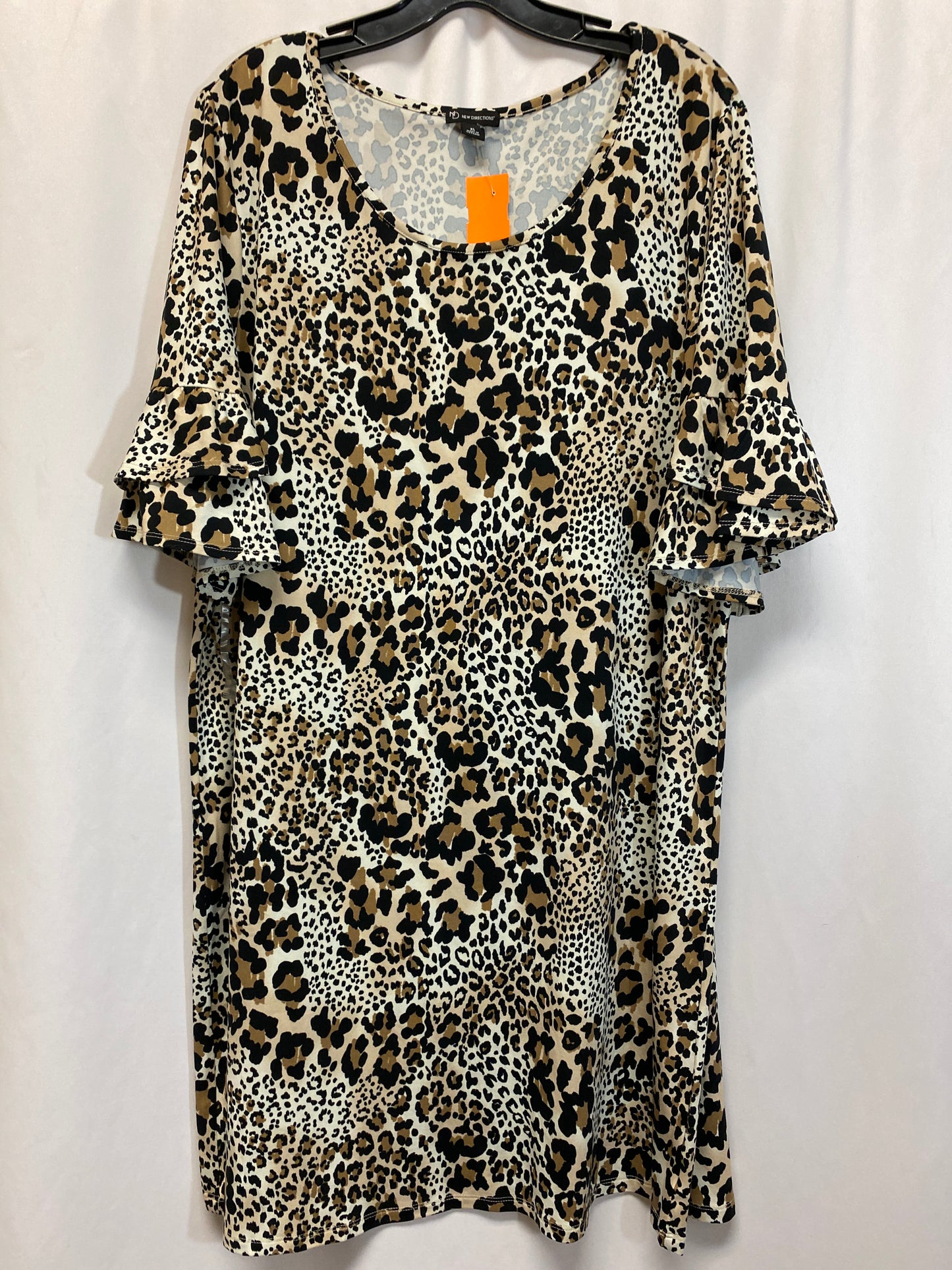 Dress Casual Midi By New Directions In Animal Print, Size: Xl