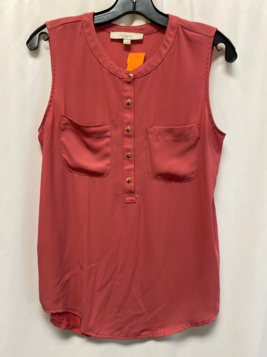 Top Sleeveless By Loft In Pink, Size: S