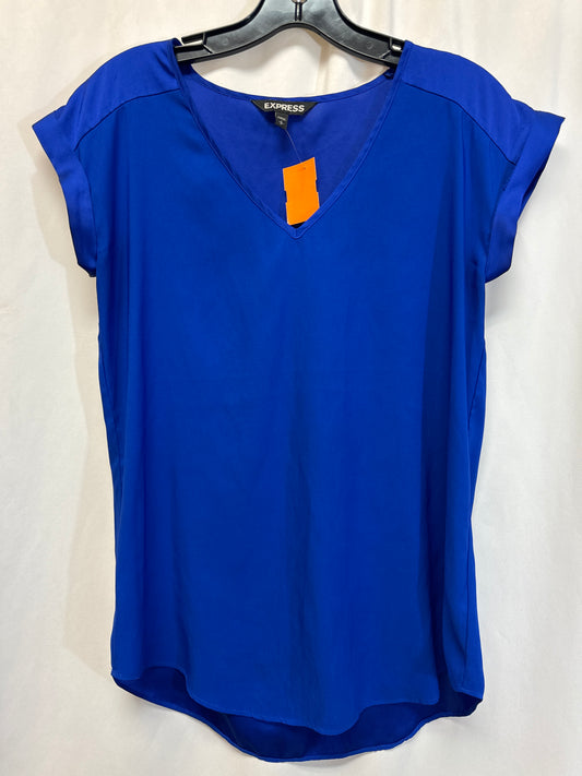 Top Short Sleeve By Express In Blue, Size: S