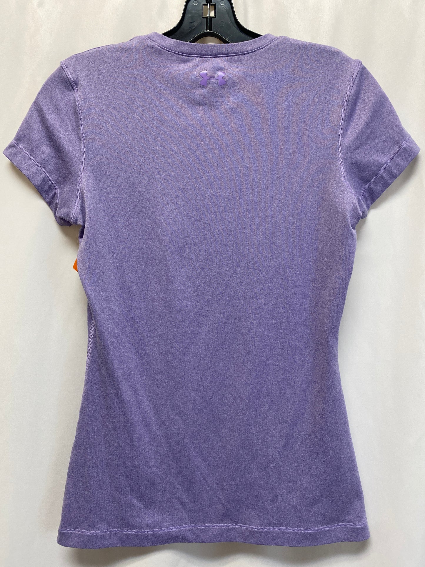 Athletic Top Short Sleeve By Under Armour In Purple, Size: S