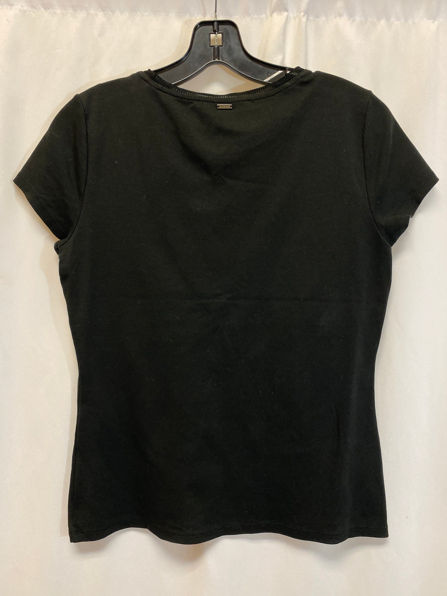 Top Short Sleeve By White House Black Market In Black, Size: M