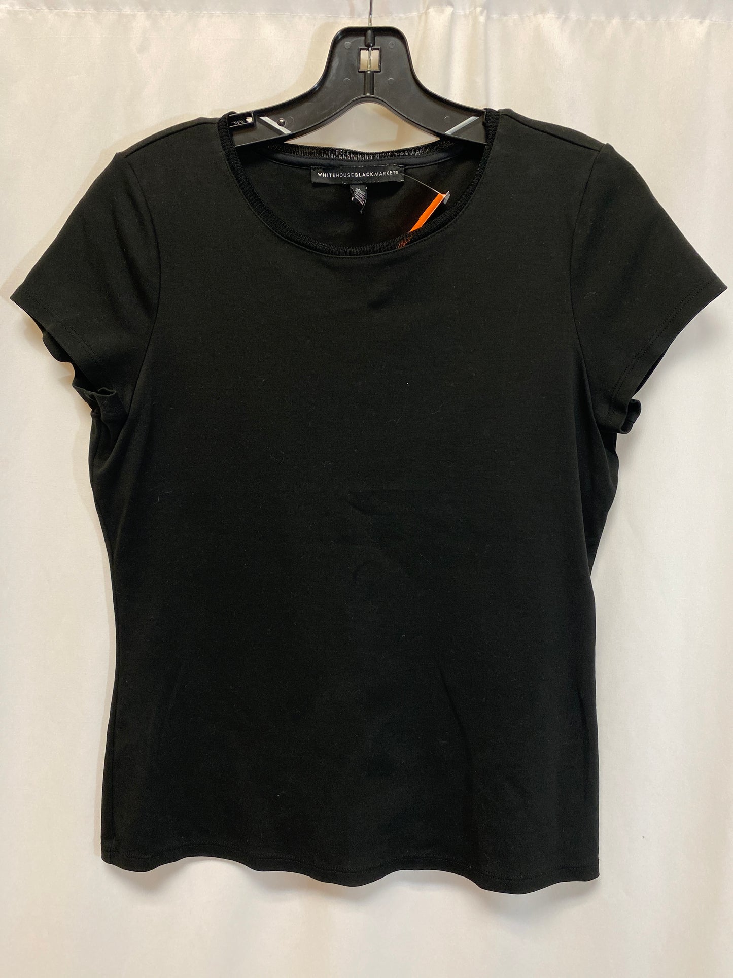 Top Short Sleeve By White House Black Market In Black, Size: M