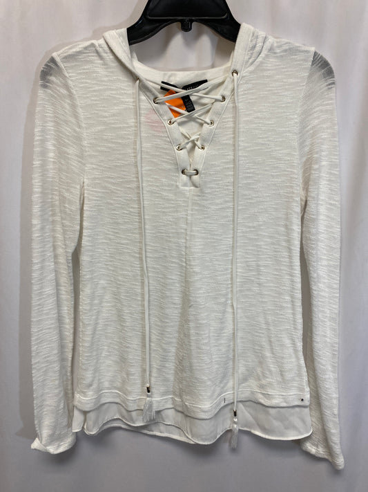 Top Long Sleeve By White House Black Market In White, Size: Xs