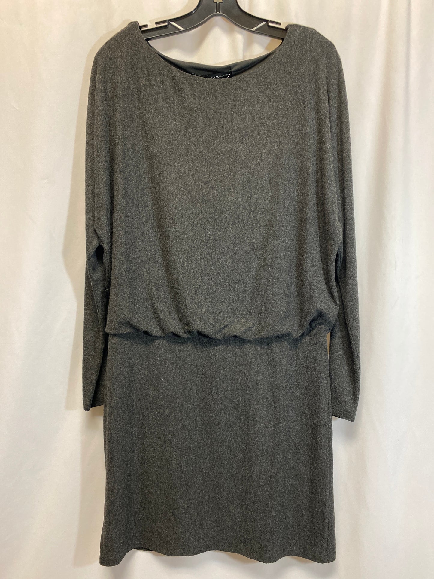 Dress Casual Midi By White House Black Market In Grey, Size: M