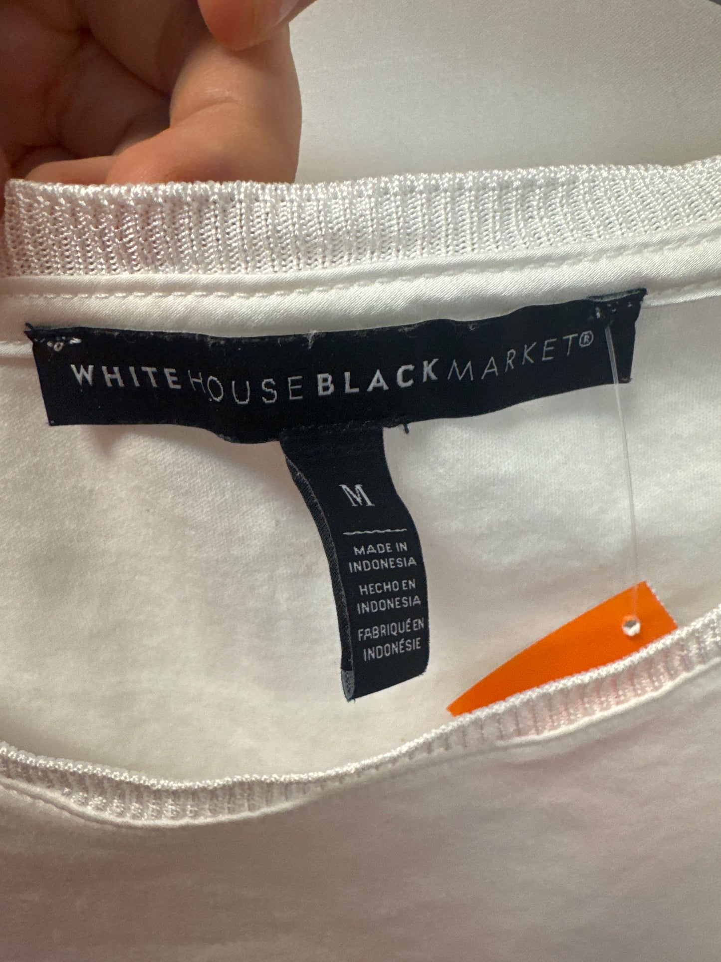 Top Short Sleeve By White House Black Market In White, Size: M