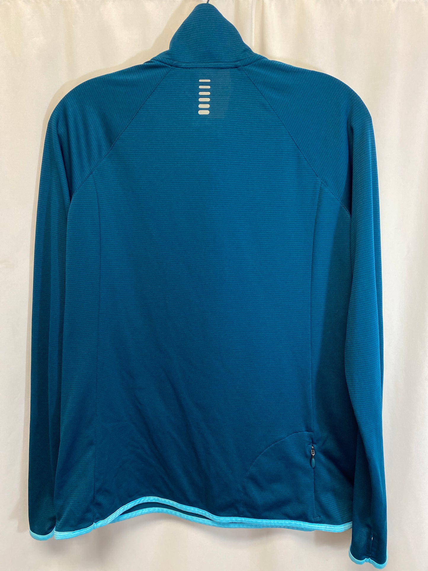 Athletic Top Long Sleeve Collar By Under Armour In Blue, Size: M