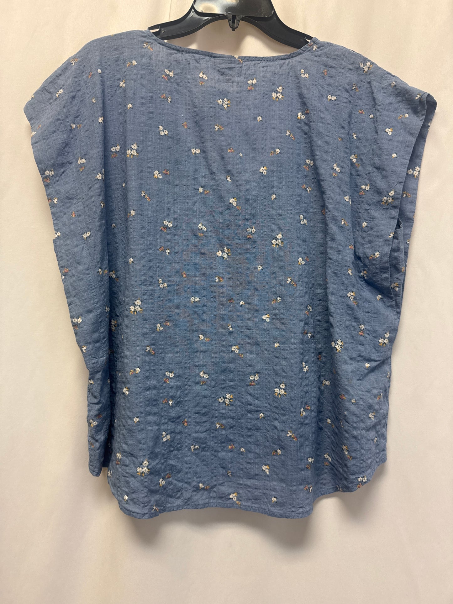 Top Short Sleeve By Ana In Blue, Size: Xxl