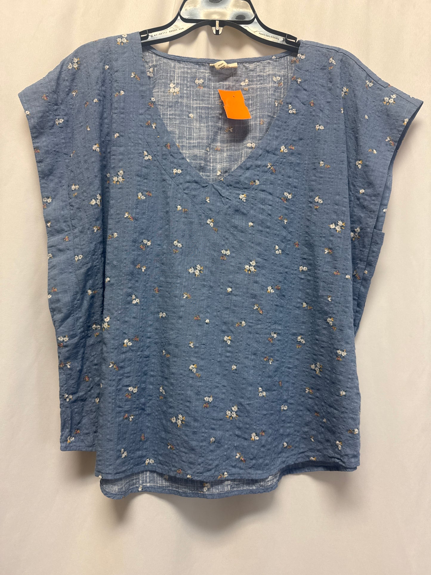 Top Short Sleeve By Ana In Blue, Size: Xxl