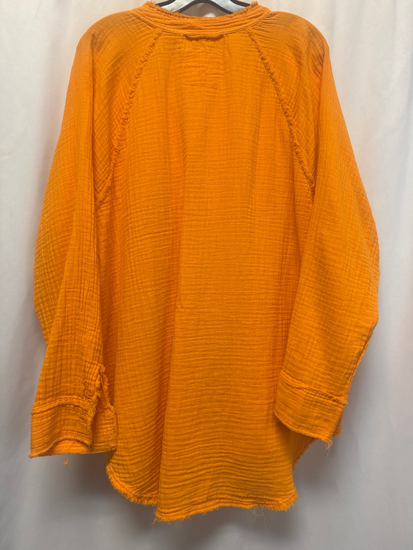 Top Long Sleeve By Aerie In Orange, Size: L