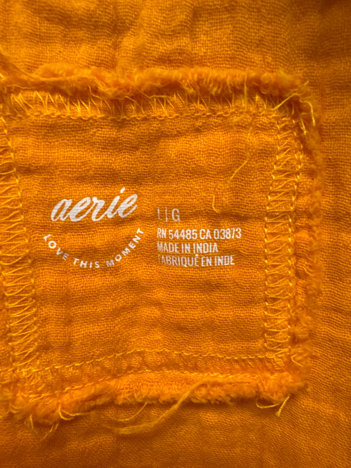 Top Long Sleeve By Aerie In Orange, Size: L