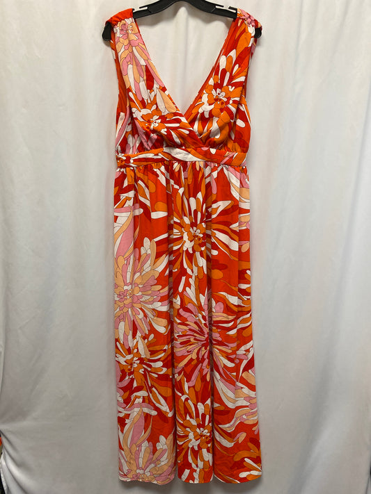 Dress Casual Maxi By Clothes Mentor In Orange, Size: L