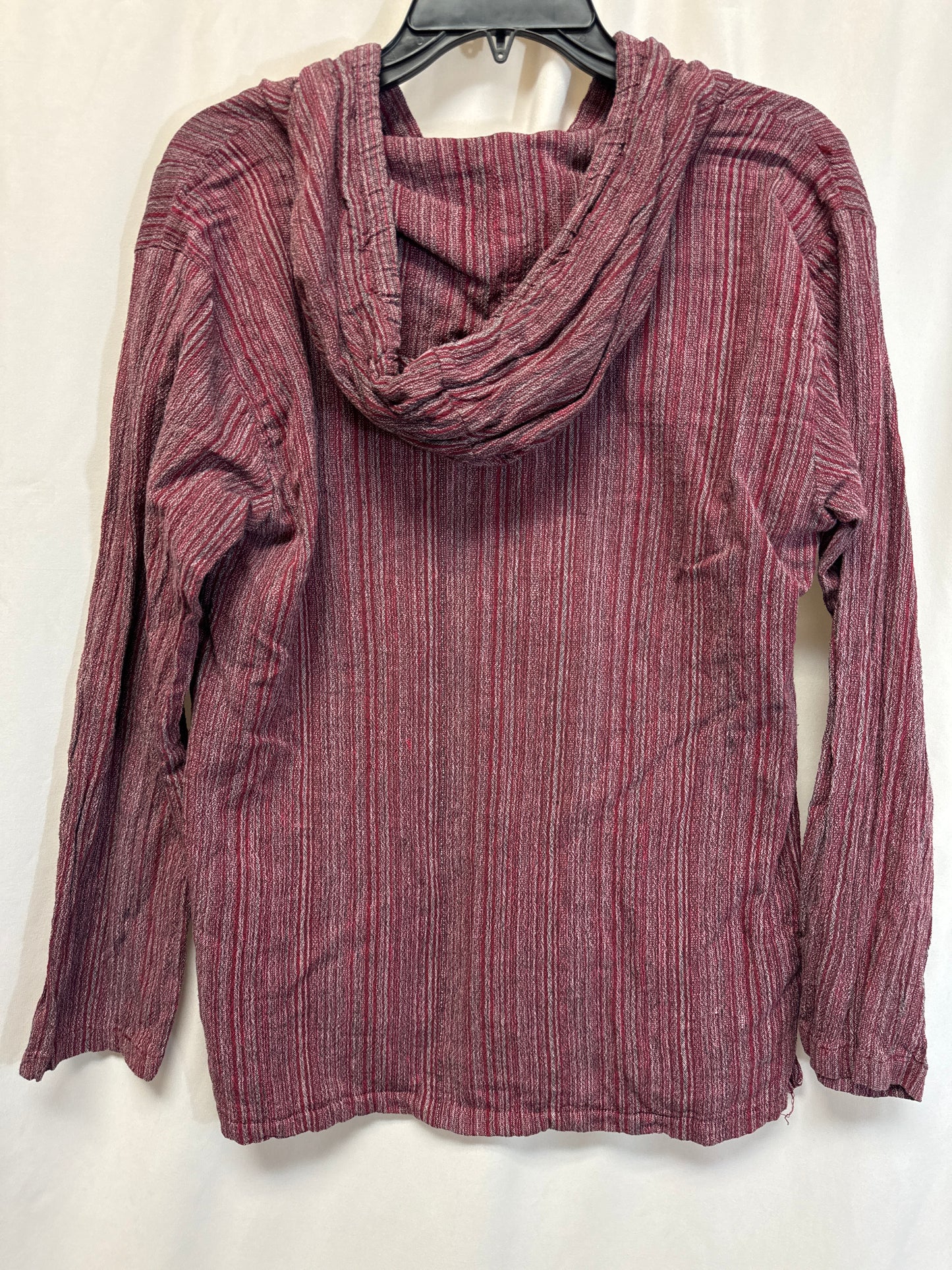 Top Long Sleeve By Earthbound In Maroon, Size: L