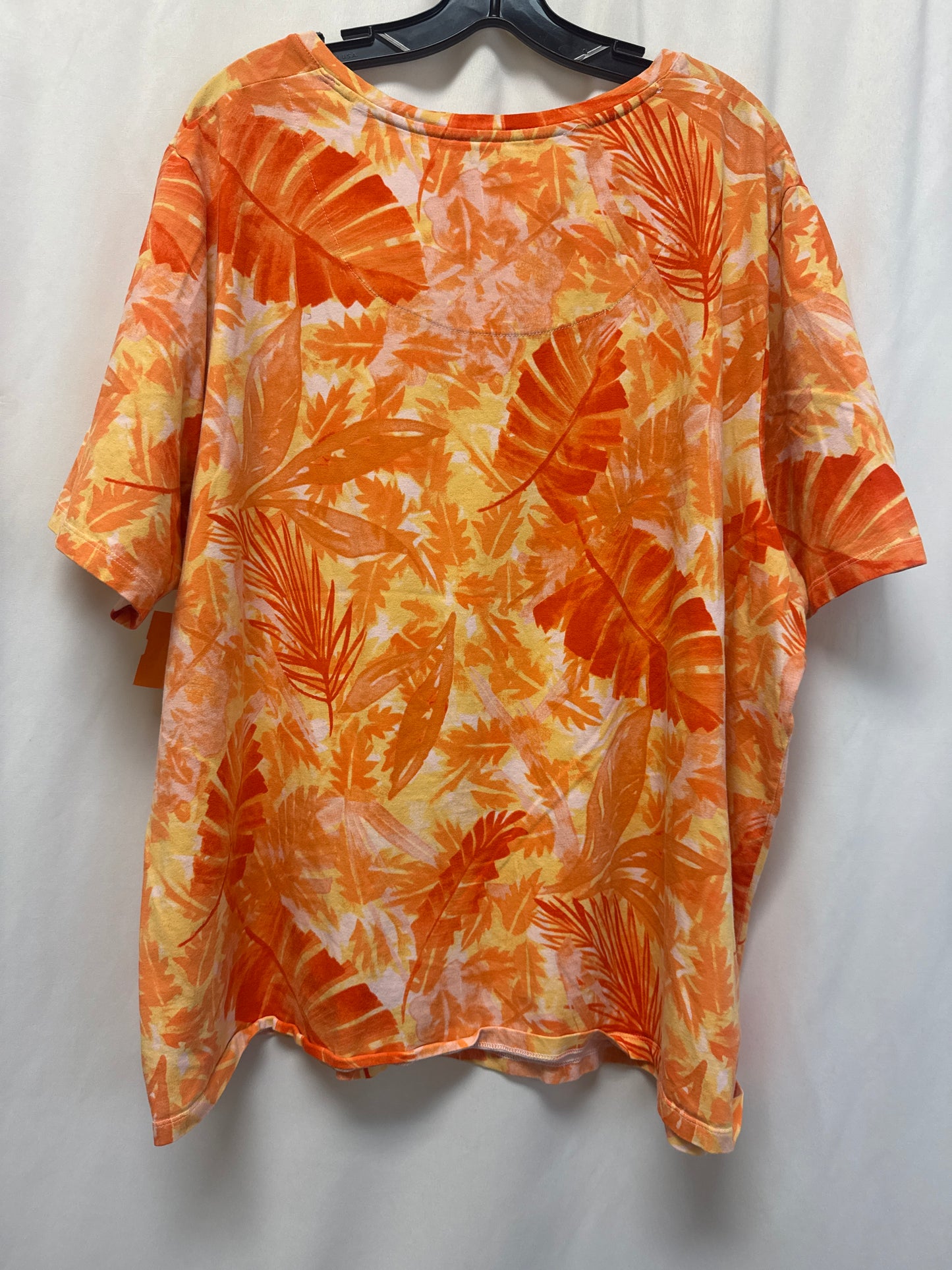 Top Short Sleeve By Liz And Me In Peach, Size: 3x