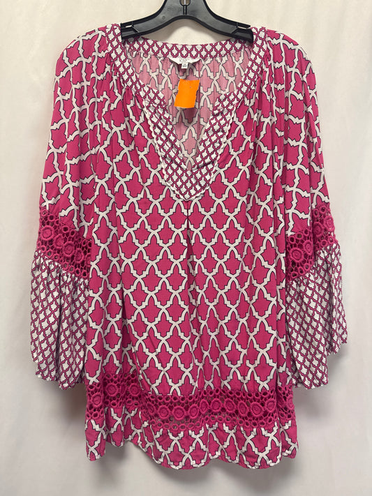 Top Long Sleeve By Crown And Ivy In Pink, Size: 2x