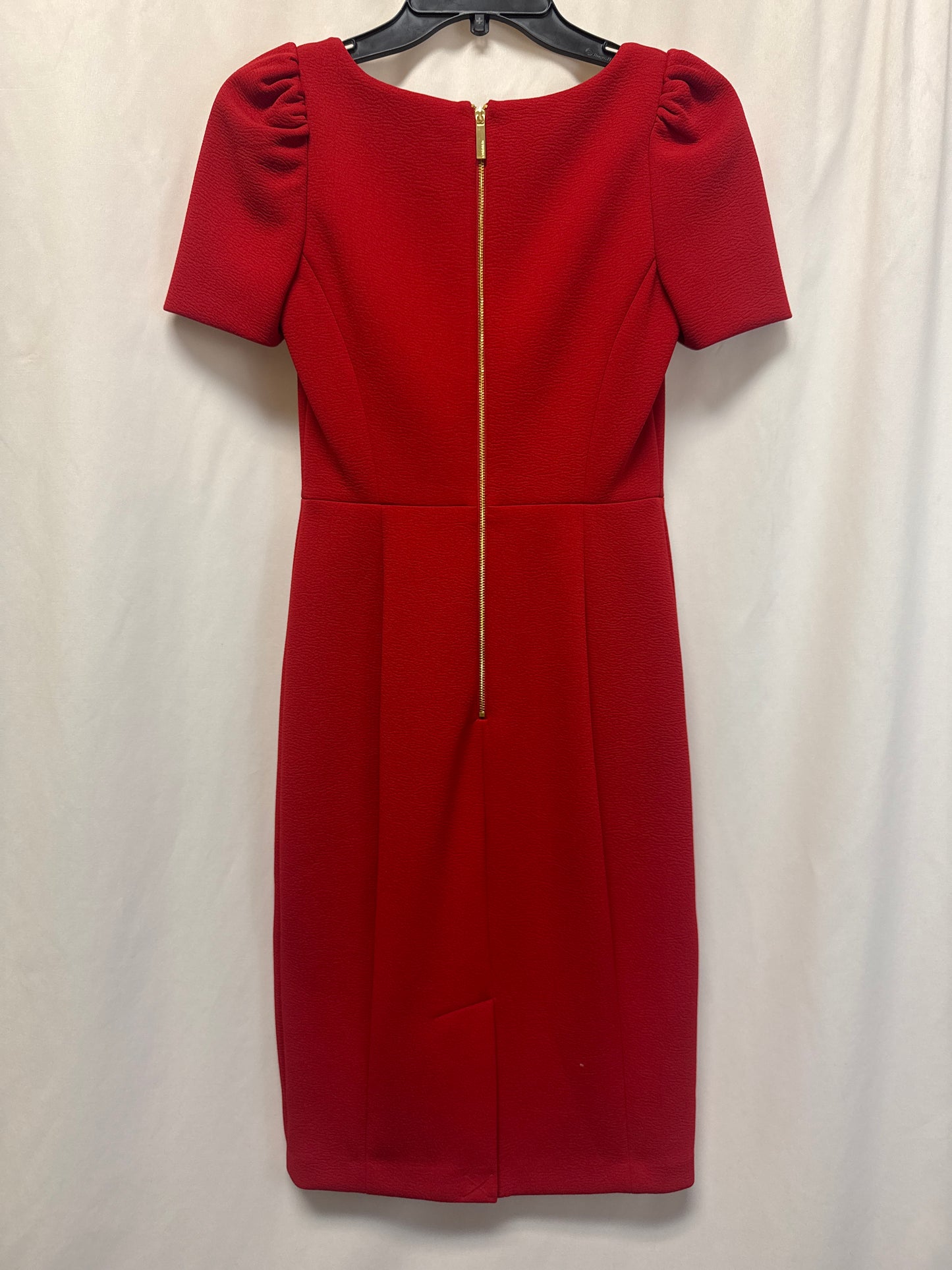 Dress Casual Midi By Calvin Klein In Red, Size: Xs