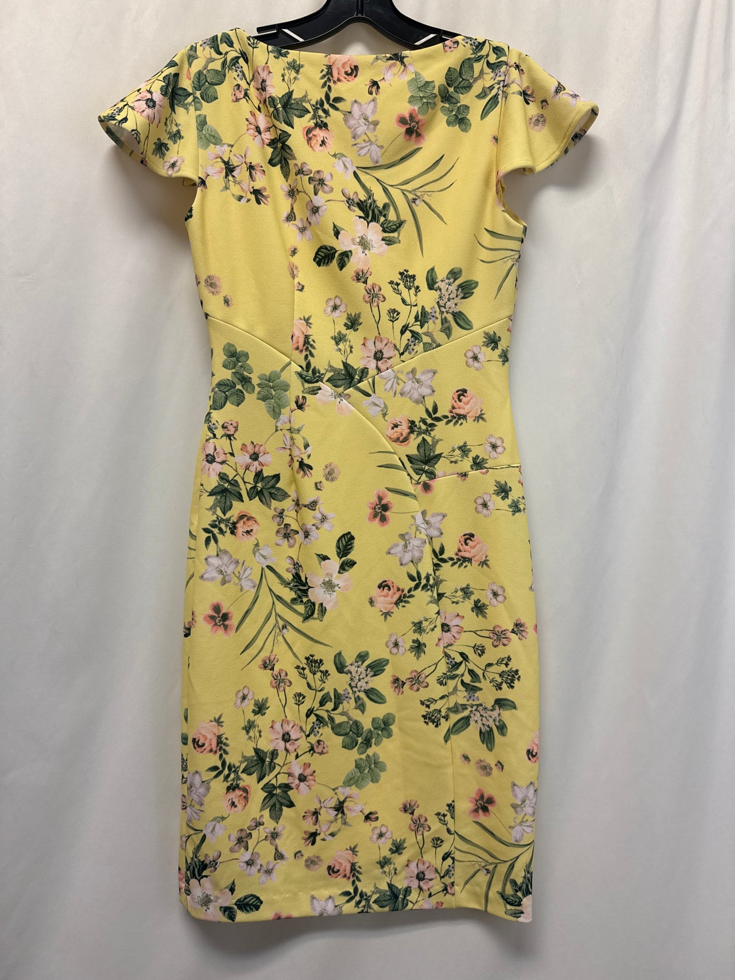 Dress Casual Midi By Calvin Klein In Yellow, Size: Xs