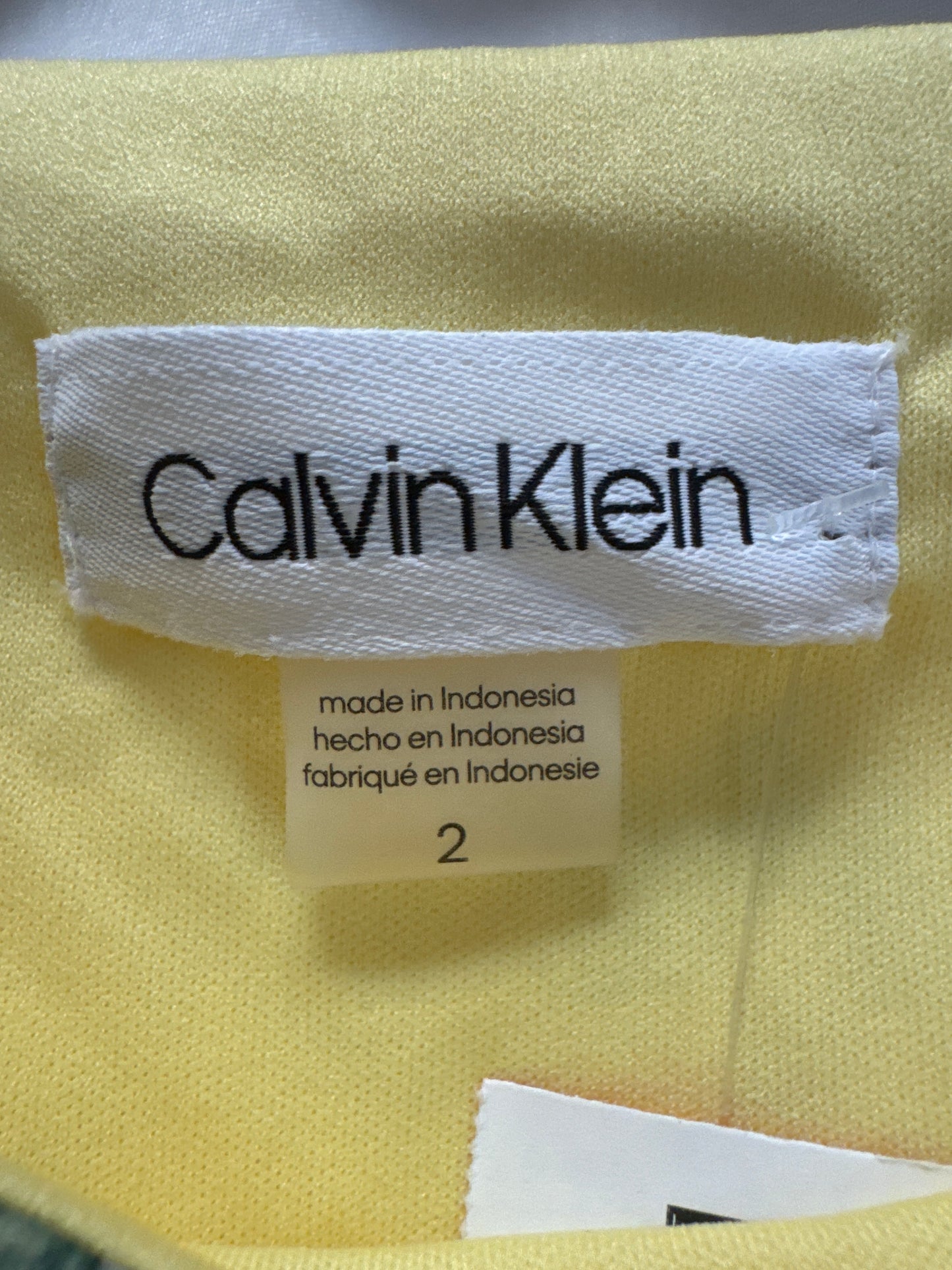 Dress Casual Midi By Calvin Klein In Yellow, Size: Xs