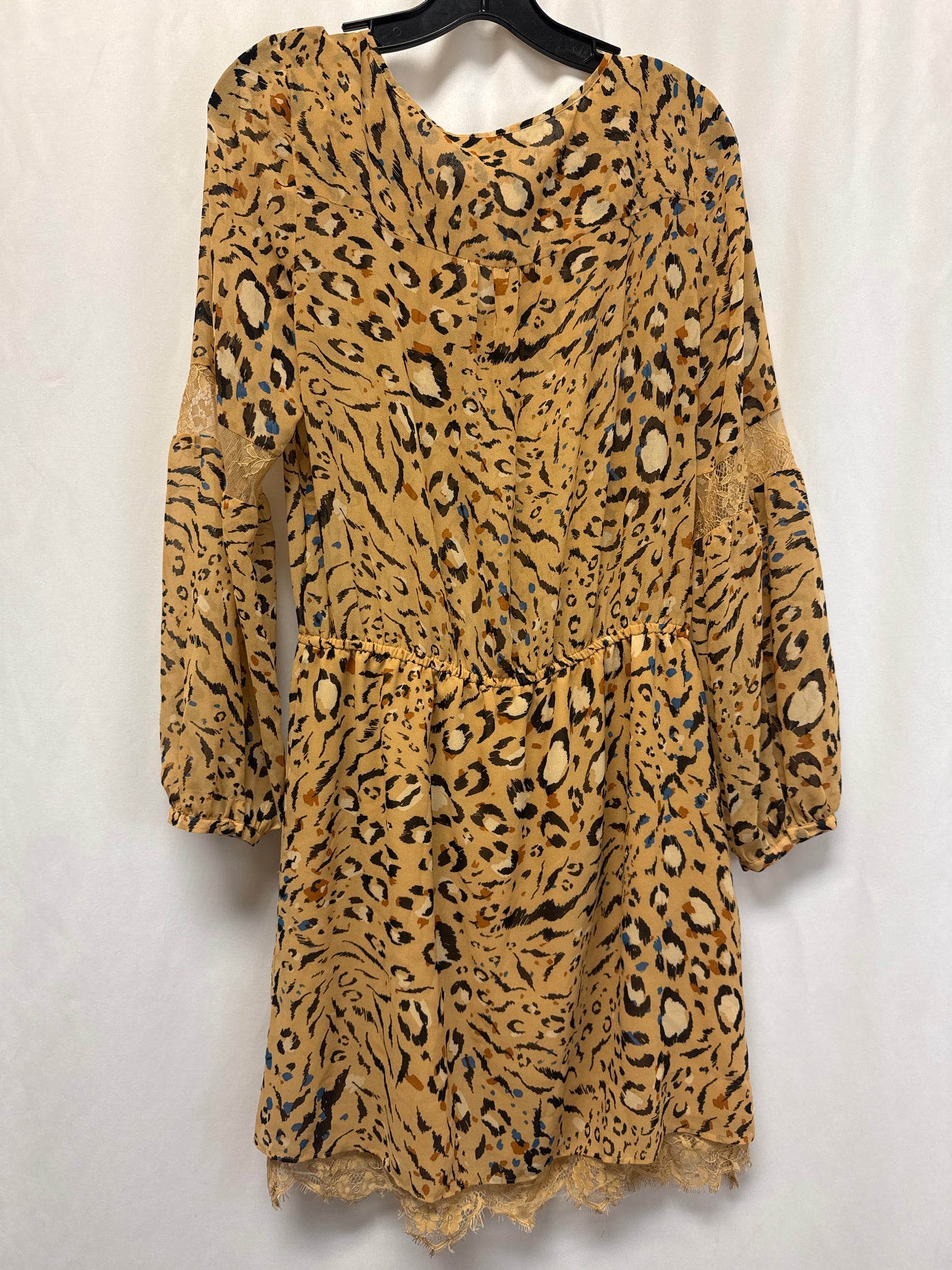 Dress Casual Midi By White House Black Market In Animal Print, Size: M