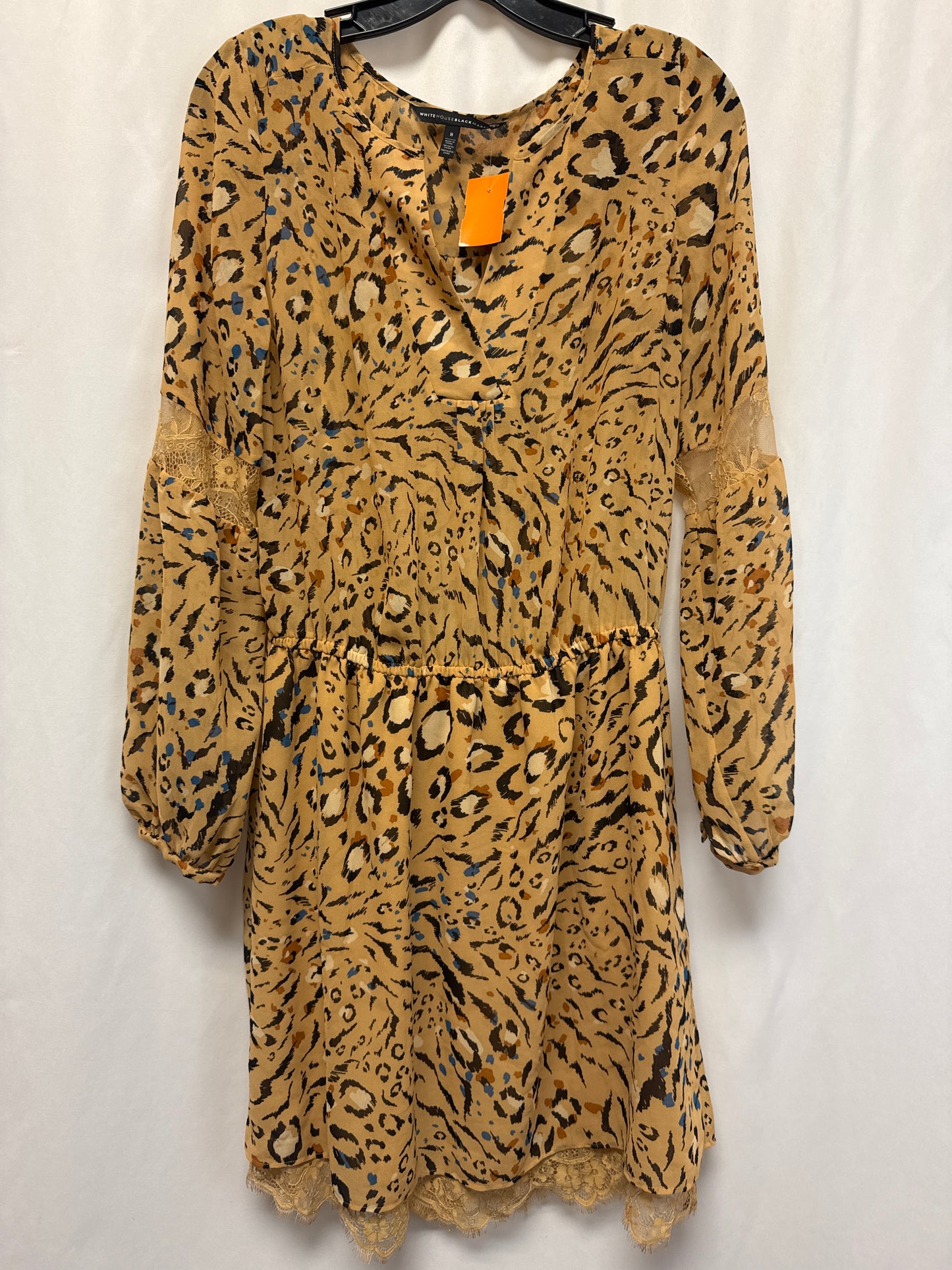 Dress Casual Midi By White House Black Market In Animal Print, Size: M