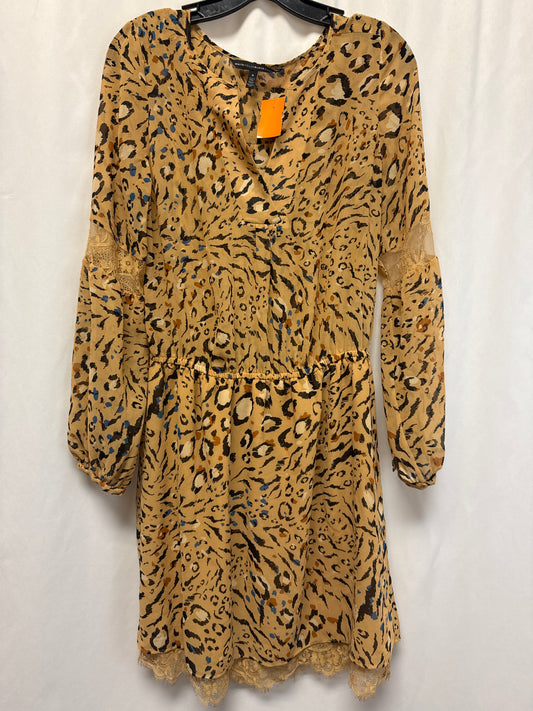 Dress Casual Midi By White House Black Market In Animal Print, Size: M