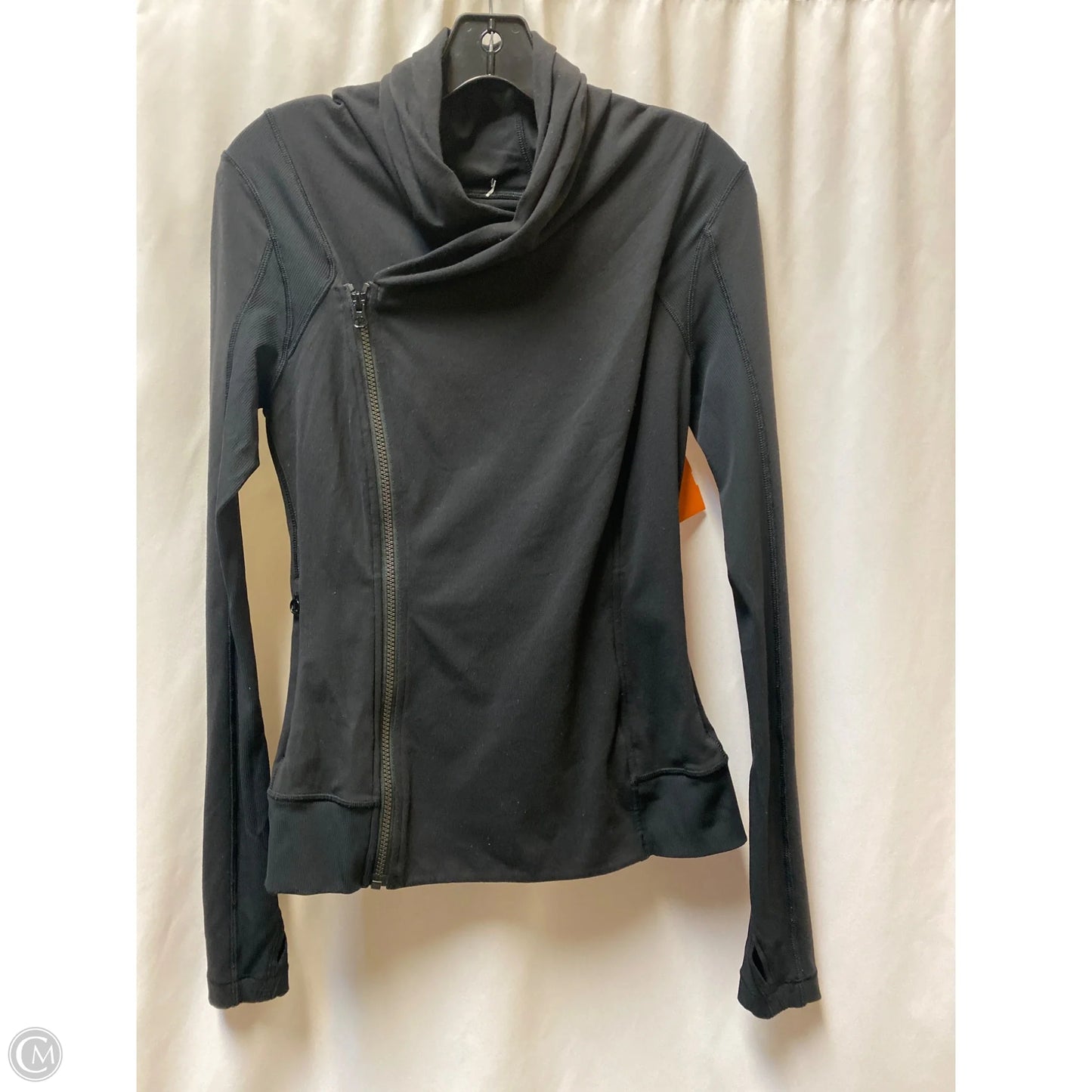 Athletic Jacket By Lululemon In Black, Size: 6