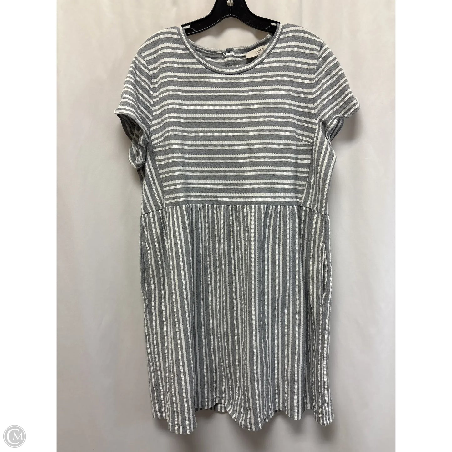 Dress Casual Midi By Loft In Blue, Size: Xl