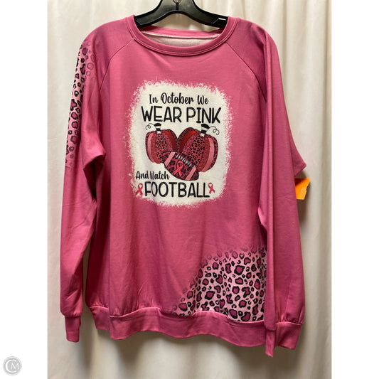 Top Long Sleeve By Clothes Mentor In Pink, Size: Xxl