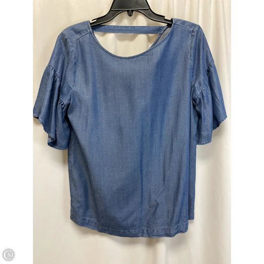 Top Short Sleeve By Loft In Blue, Size: S