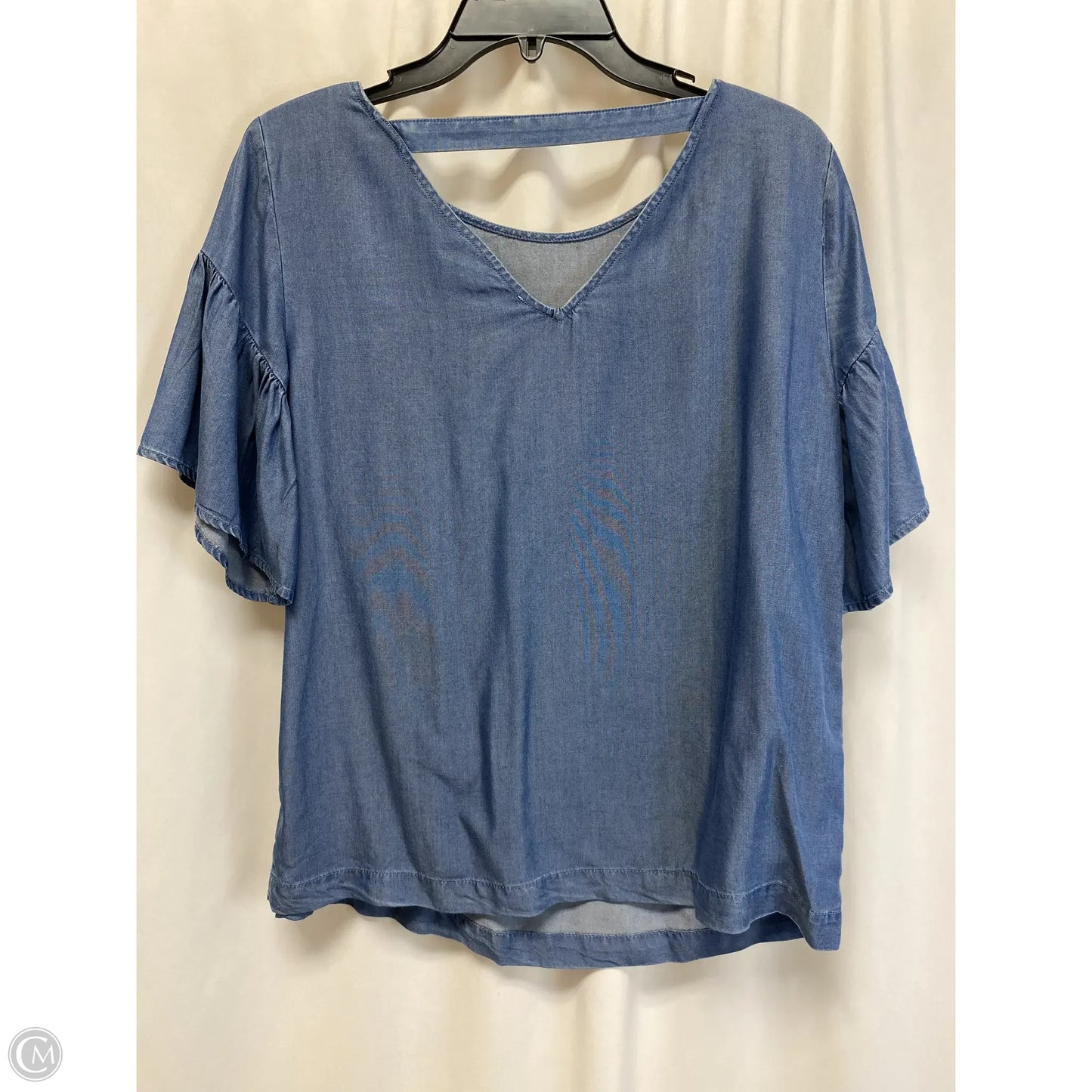 Top Short Sleeve By Loft In Blue, Size: S