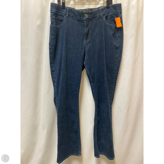 Jeans Straight By Lee In Blue Denim, Size: 18