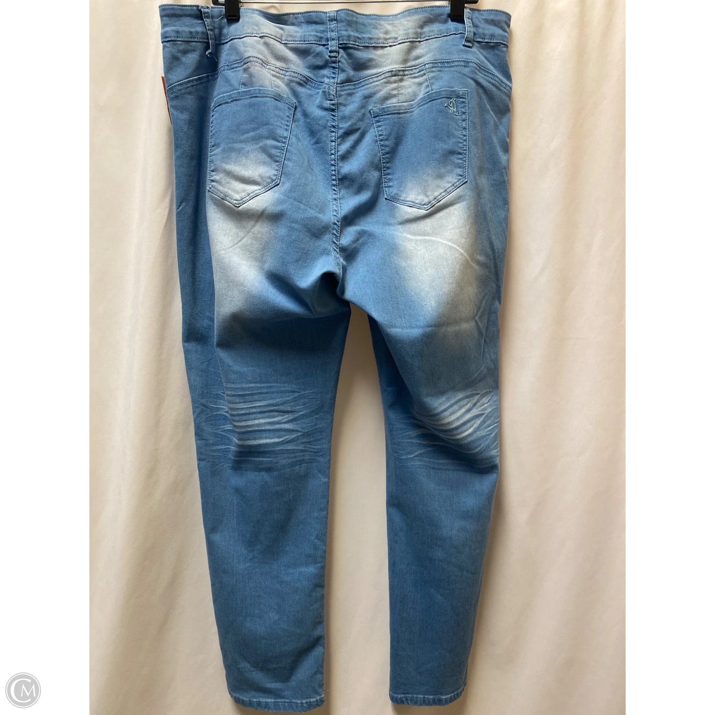 Jeans Straight By Cmf In Blue Denim, Size: 18