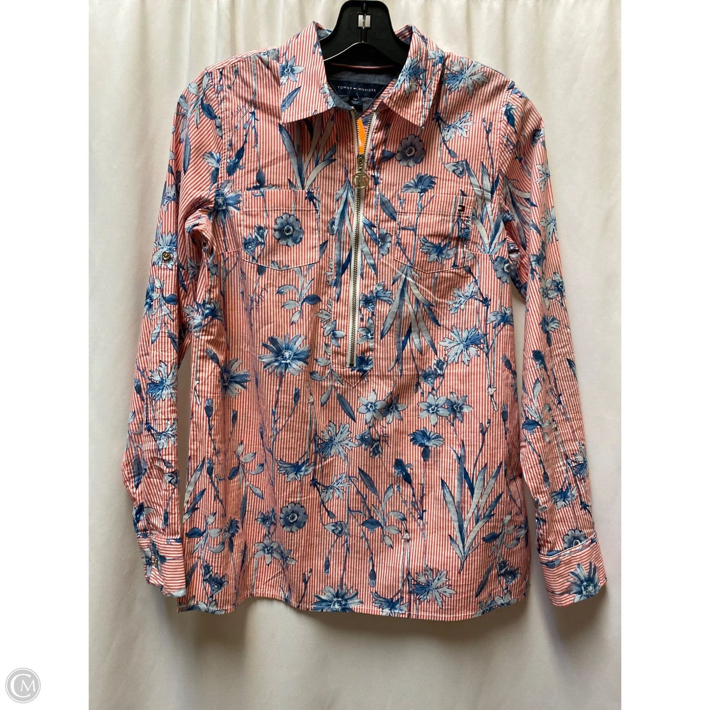 Top Long Sleeve By Tommy Hilfiger In Red, Size: S