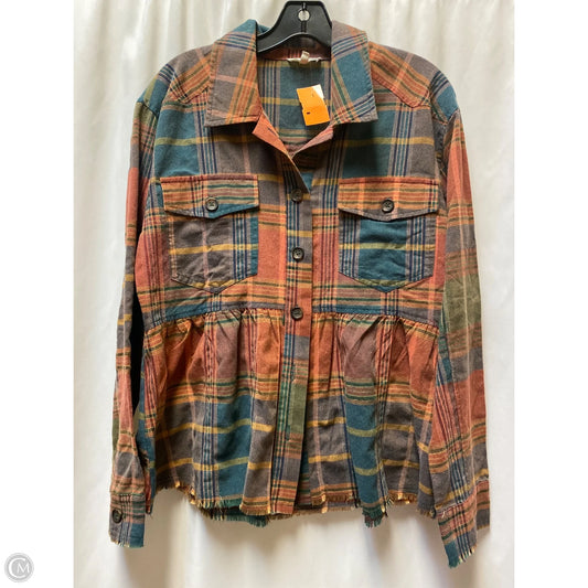 Top Long Sleeve By Mystree In Brown, Size: M