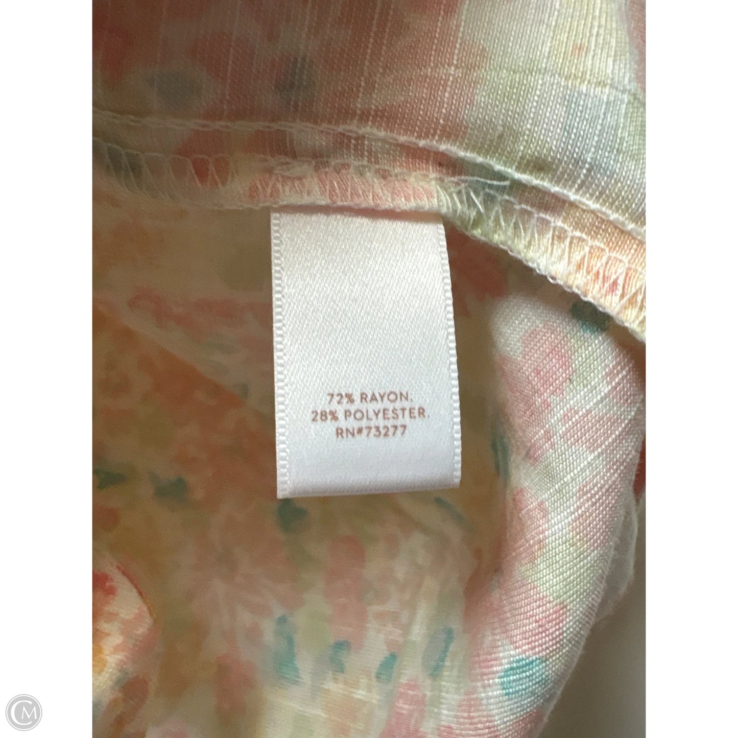 Top Short Sleeve By Lc Lauren Conrad In Green & Pink, Size: Xl