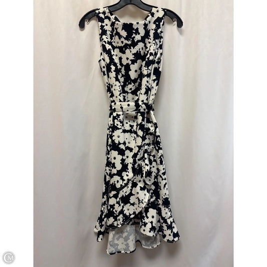 Dress Casual Midi By Calvin Klein In Black & White, Size: S